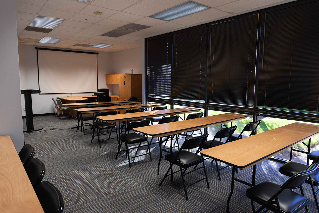 Empty conference room in Better Business Bureau in Sacramento