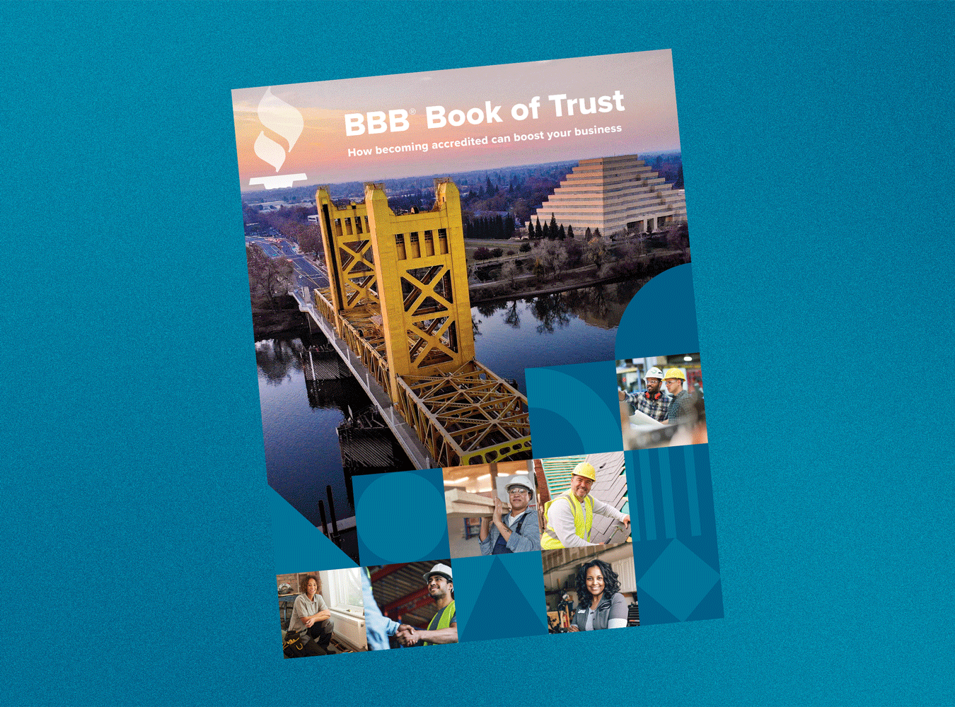 Rotating page spreads of BBB of Northeast California's Book of Trust